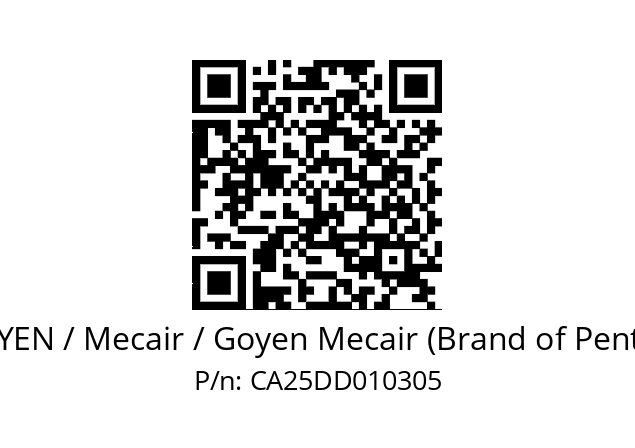   GOYEN / Mecair / Goyen Mecair (Brand of Pentair) CA25DD010305