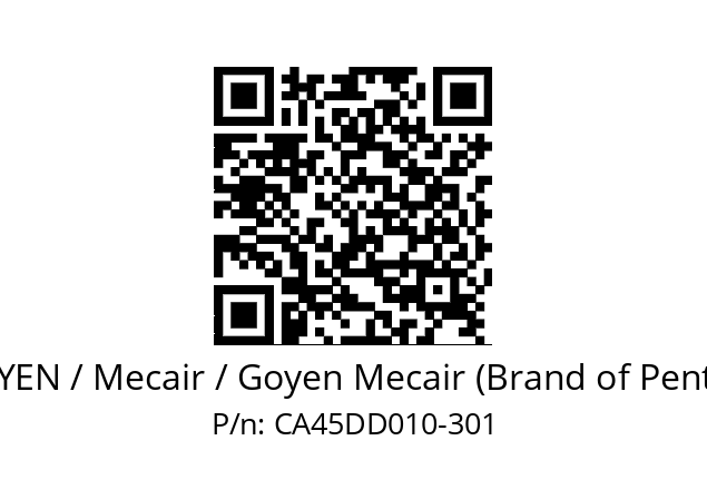   GOYEN / Mecair / Goyen Mecair (Brand of Pentair) CA45DD010-301