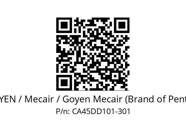   GOYEN / Mecair / Goyen Mecair (Brand of Pentair) CA45DD101-301