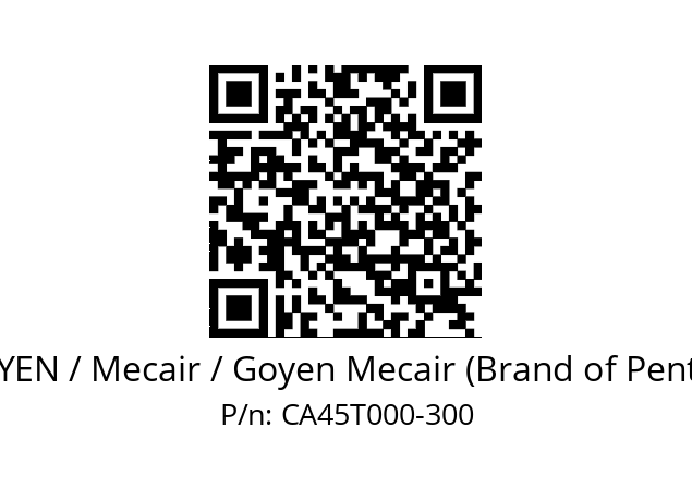   GOYEN / Mecair / Goyen Mecair (Brand of Pentair) CA45T000-300