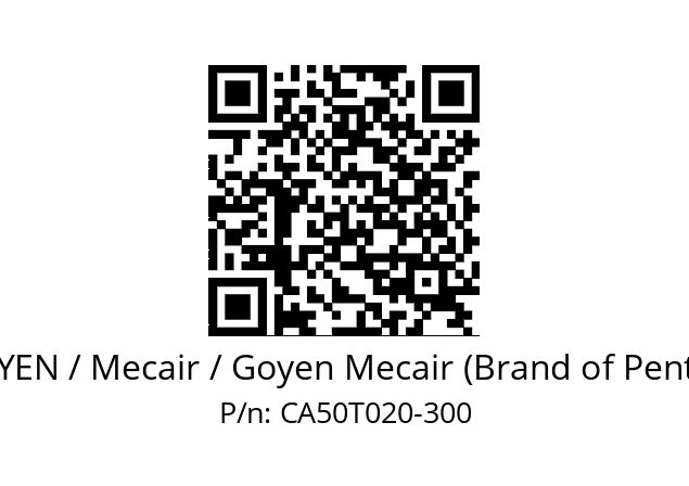   GOYEN / Mecair / Goyen Mecair (Brand of Pentair) CA50T020-300