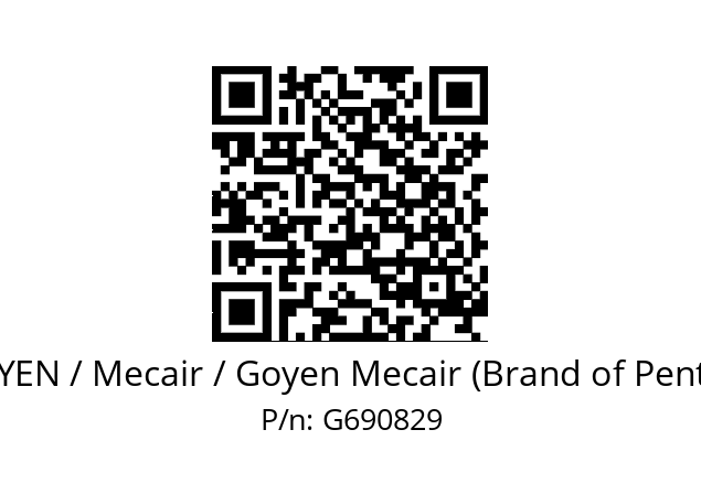   GOYEN / Mecair / Goyen Mecair (Brand of Pentair) G690829