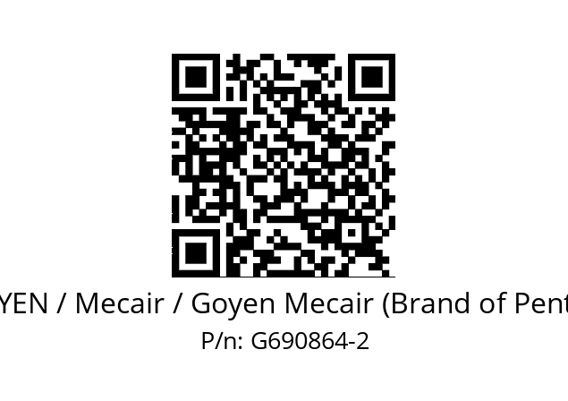   GOYEN / Mecair / Goyen Mecair (Brand of Pentair) G690864-2