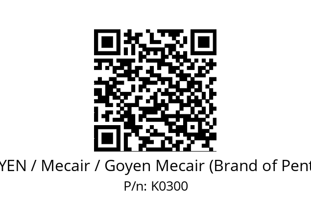   GOYEN / Mecair / Goyen Mecair (Brand of Pentair) K0300