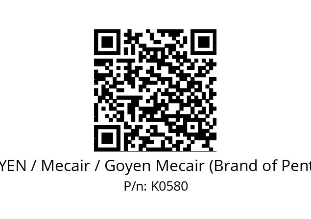   GOYEN / Mecair / Goyen Mecair (Brand of Pentair) K0580