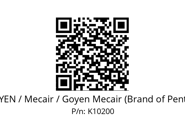   GOYEN / Mecair / Goyen Mecair (Brand of Pentair) K10200