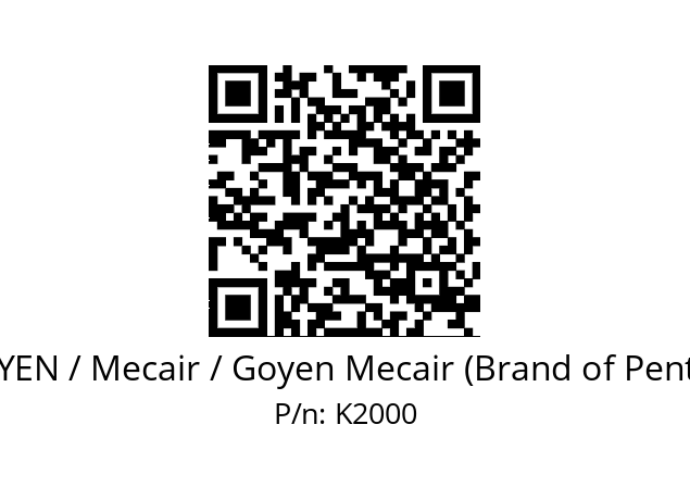   GOYEN / Mecair / Goyen Mecair (Brand of Pentair) K2000