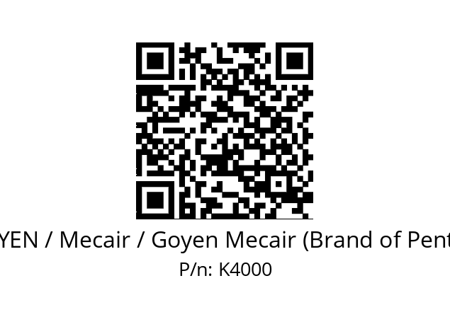   GOYEN / Mecair / Goyen Mecair (Brand of Pentair) K4000