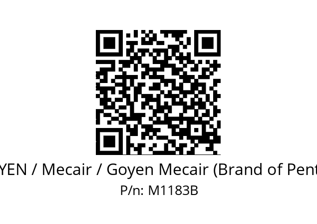   GOYEN / Mecair / Goyen Mecair (Brand of Pentair) M1183B