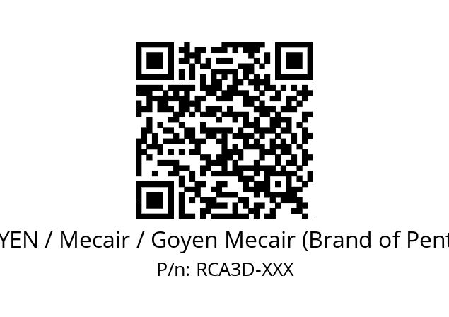   GOYEN / Mecair / Goyen Mecair (Brand of Pentair) RCA3D-XXX