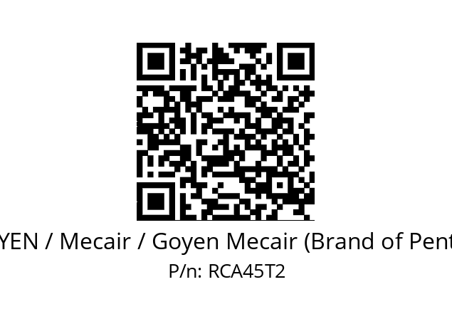   GOYEN / Mecair / Goyen Mecair (Brand of Pentair) RCA45T2