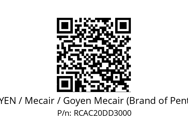   GOYEN / Mecair / Goyen Mecair (Brand of Pentair) RCAC20DD3000