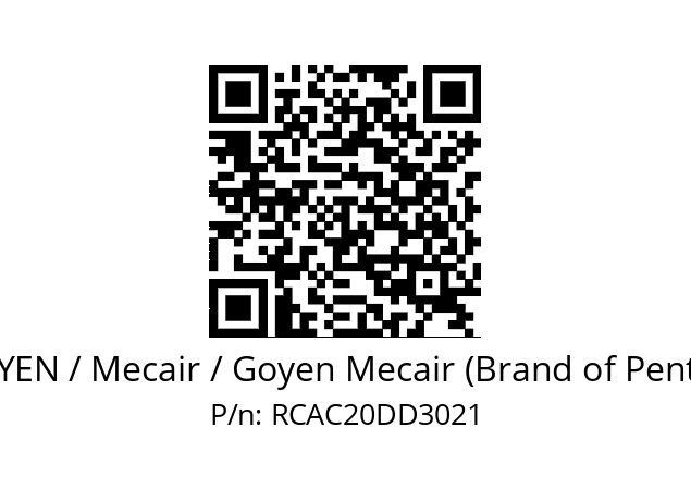   GOYEN / Mecair / Goyen Mecair (Brand of Pentair) RCAC20DD3021