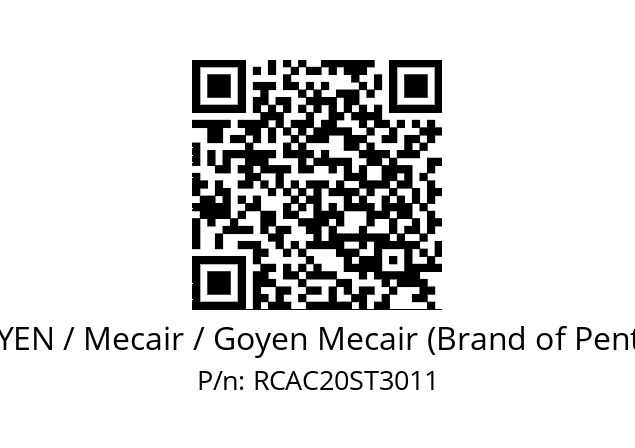   GOYEN / Mecair / Goyen Mecair (Brand of Pentair) RCAC20ST3011