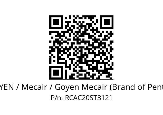   GOYEN / Mecair / Goyen Mecair (Brand of Pentair) RCAC20ST3121