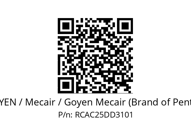   GOYEN / Mecair / Goyen Mecair (Brand of Pentair) RCAC25DD3101