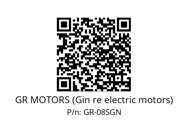   GR MOTORS (Gin re electric motors) GR-08SGN