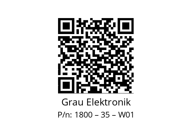   Grau Elektronik 1800 – 35 – W01