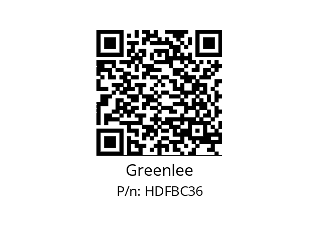   Greenlee HDFBC36