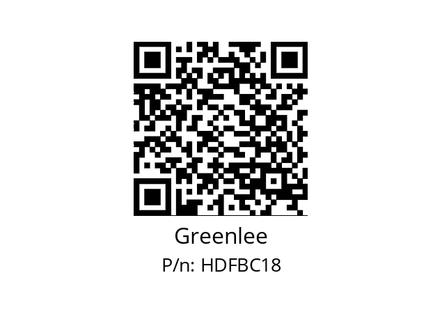   Greenlee HDFBC18