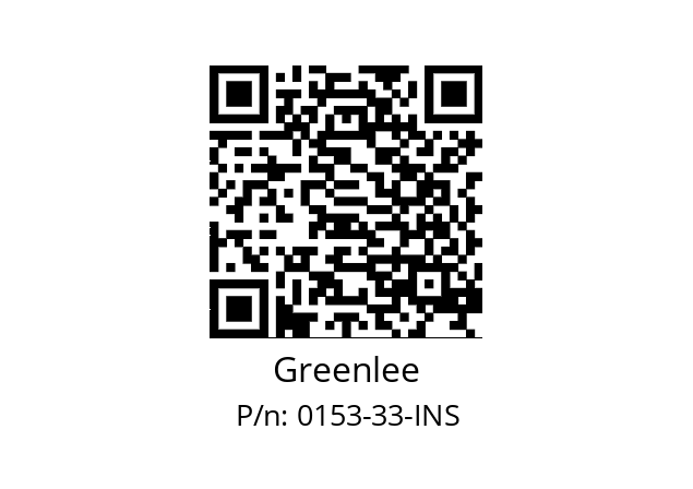   Greenlee 0153-33-INS