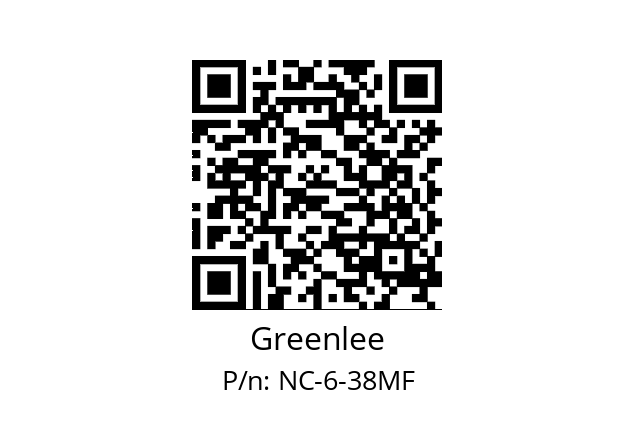   Greenlee NC-6-38MF