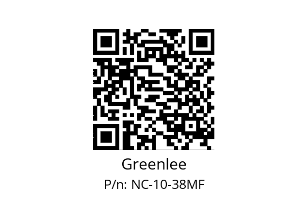   Greenlee NC-10-38MF