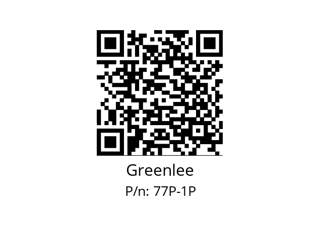   Greenlee 77P-1P