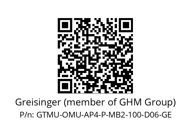   Greisinger (member of GHM Group) GTMU-OMU-AP4-P-MB2-100-D06-GE