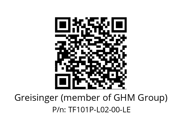   Greisinger (member of GHM Group) TF101P-L02-00-LE