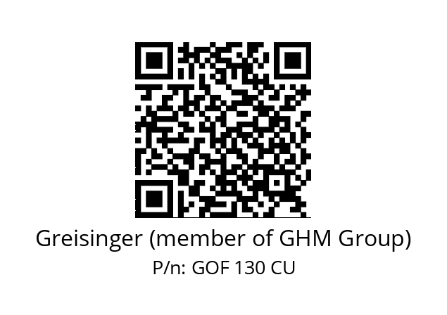   Greisinger (member of GHM Group) GOF 130 CU