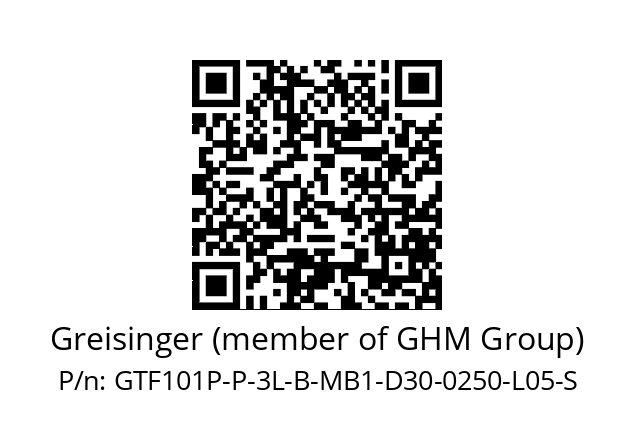   Greisinger (member of GHM Group) GTF101P-P-3L-B-MB1-D30-0250-L05-S