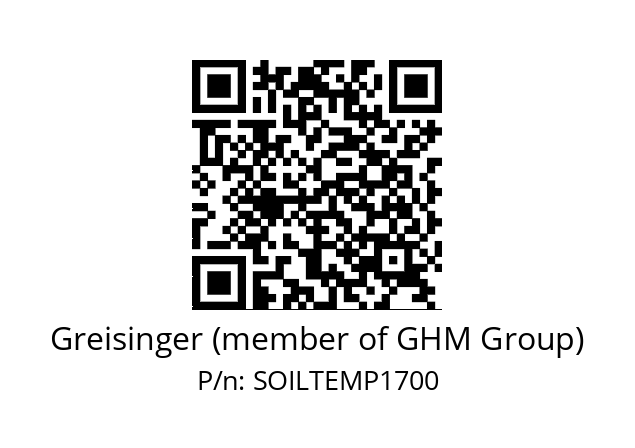   Greisinger (member of GHM Group) SOILTEMP1700