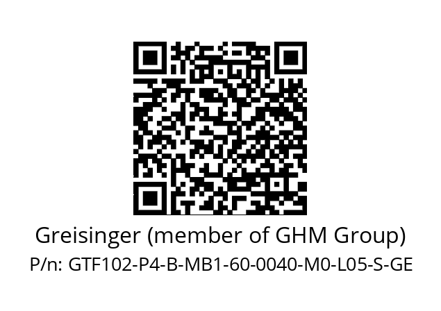   Greisinger (member of GHM Group) GTF102-P4-B-MB1-60-0040-M0-L05-S-GE