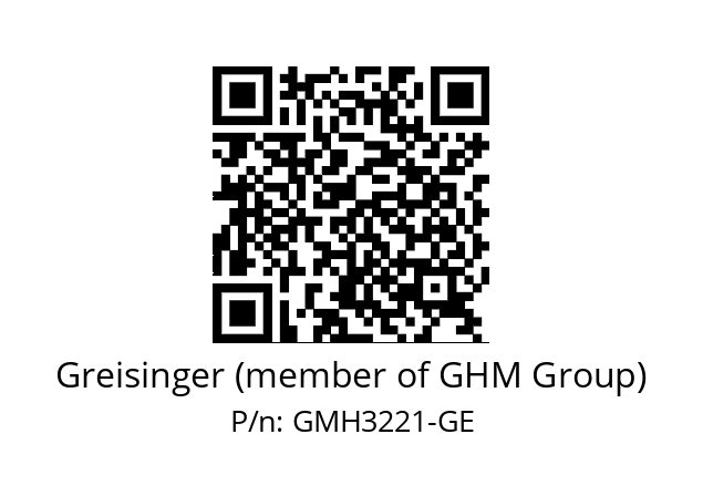   Greisinger (member of GHM Group) GMH3221-GE