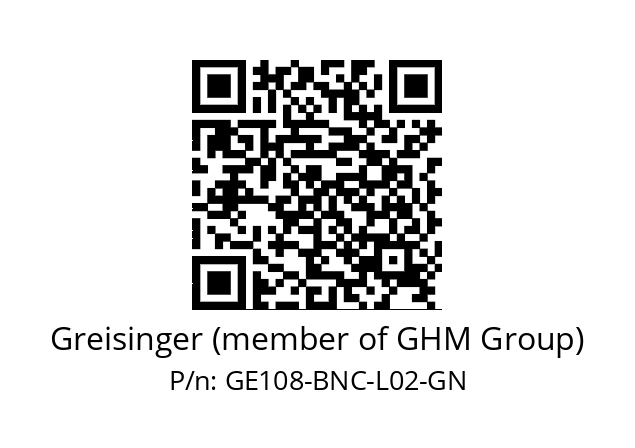   Greisinger (member of GHM Group) GE108-BNC-L02-GN