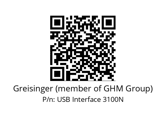   Greisinger (member of GHM Group) USB Interface 3100N