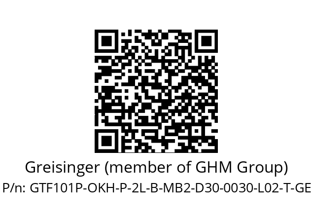   Greisinger (member of GHM Group) GTF101P-OKH-P-2L-B-MB2-D30-0030-L02-T-GE