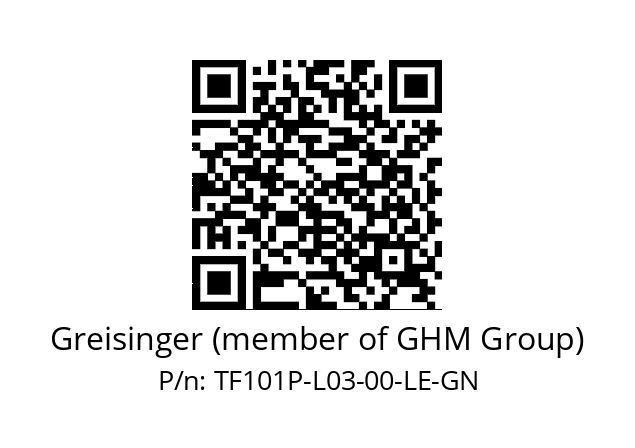   Greisinger (member of GHM Group) TF101P-L03-00-LE-GN