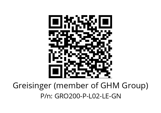   Greisinger (member of GHM Group) GRO200-P-L02-LE-GN