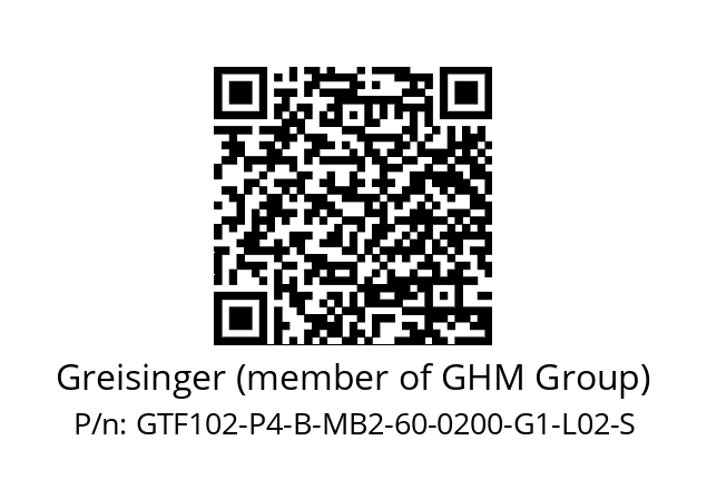   Greisinger (member of GHM Group) GTF102-P4-B-MB2-60-0200-G1-L02-S