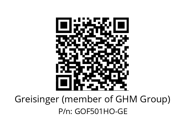   Greisinger (member of GHM Group) GOF501HO-GE