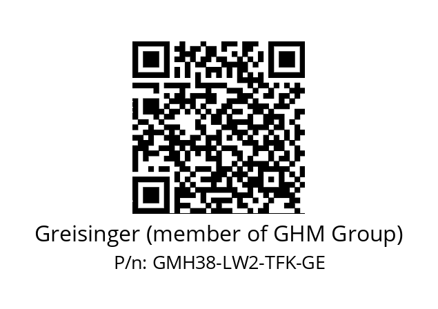   Greisinger (member of GHM Group) GMH38-LW2-TFK-GE