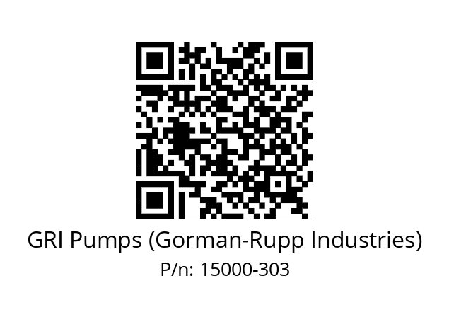   GRI Pumps (Gorman-Rupp Industries) 15000-303