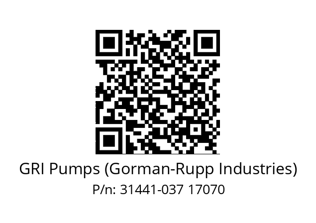   GRI Pumps (Gorman-Rupp Industries) 31441-037 17070