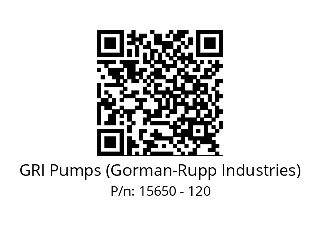   GRI Pumps (Gorman-Rupp Industries) 15650 - 120