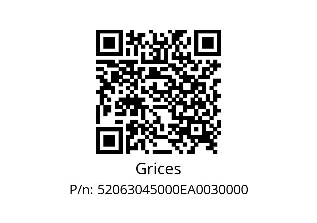   Grices 52063045000EA0030000