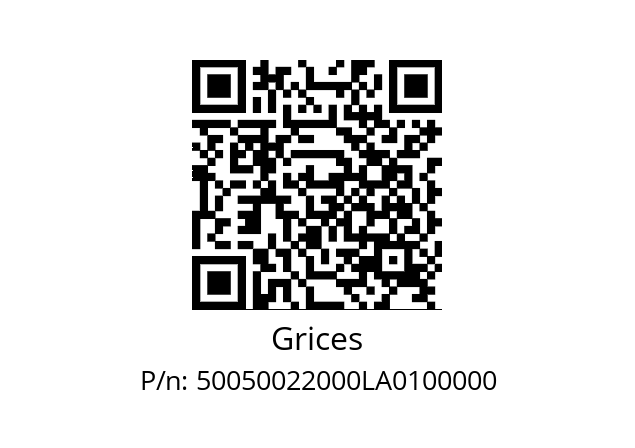   Grices 50050022000LA0100000