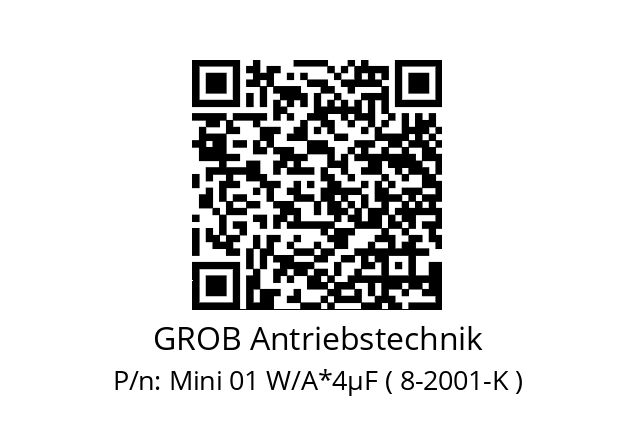   GROB Antriebstechnik Mini 01 W/A*4µF ( 8-2001-K )