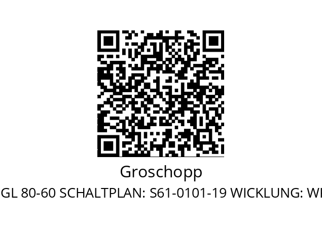   Groschopp TYP: IGL 80-60 SCHALTPLAN: S61-0101-19 WICKLUNG: WK 1778001